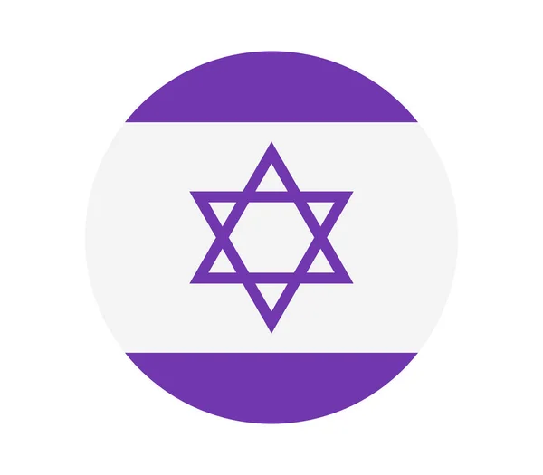 Israel Vlag Witte Achtergrond — Stockvector