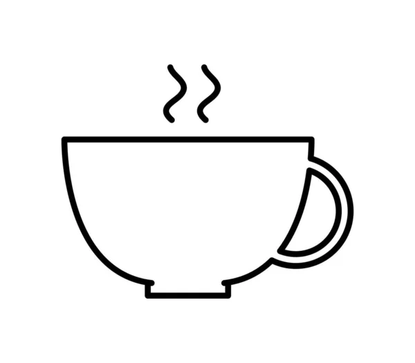 Icône Tasse Café Sur Fond Blanc — Image vectorielle