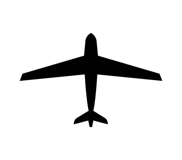 Ikona Samolotu Zilustrowana Wektorem Białym Tle — Wektor stockowy