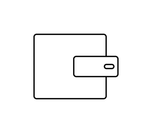 Icono Cartera Sobre Fondo Blanco — Vector de stock