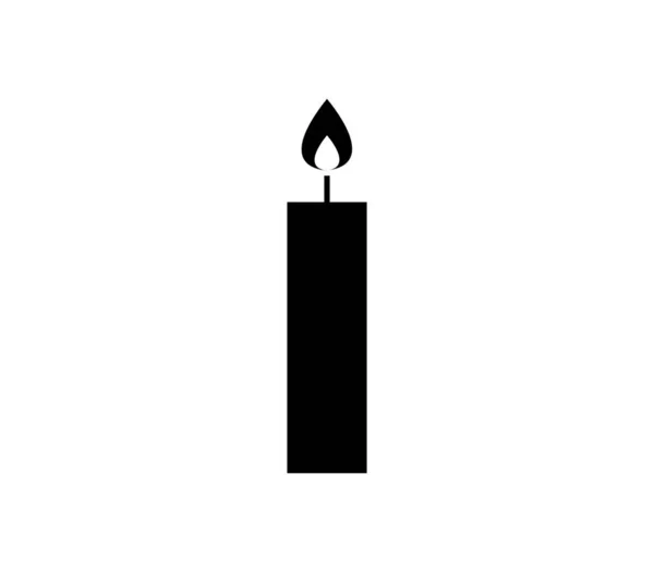 Candle Flat Icon Vector Illustration — Stock Vector