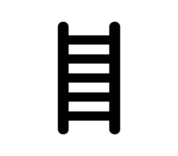 Merdiven Simgesi Beyaz Arkaplanda Vektör Ile Gösterilmiştir — Stok Vektör