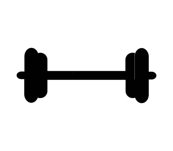 Barbell Icon White Background Vector Illustration — Stock Vector