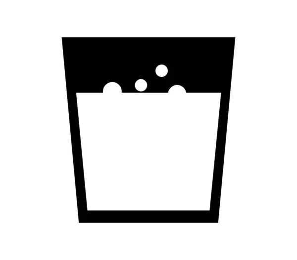 Wasserglas Symbol Vektor Auf Weißem Hintergrund Dargestellt — Stockvektor