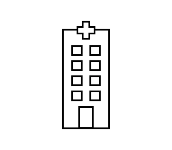 Икона Больницы Белом Фоне — стоковый вектор