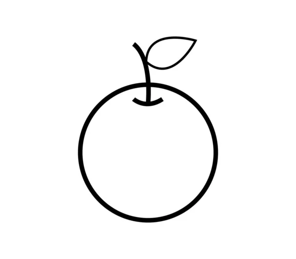 Icono Fruta Naranja Sobre Fondo Blanco — Vector de stock