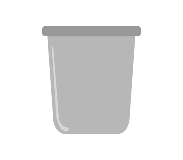 Bucket Icon White Background — Stock Vector