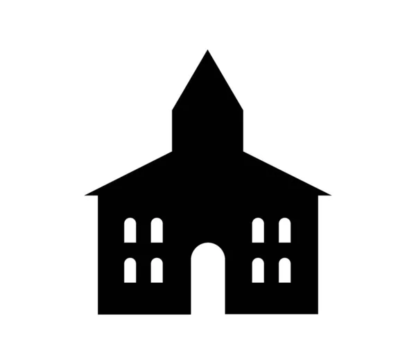 Icono Iglesia Ilustrado Vector Sobre Fondo Blanco — Archivo Imágenes Vectoriales