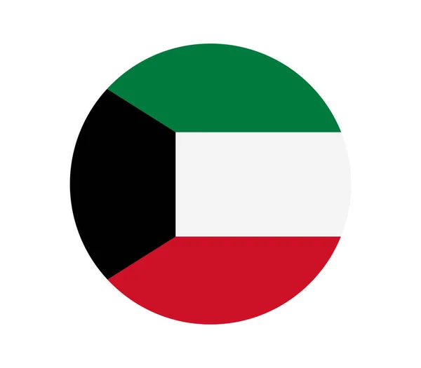 Drapeau Koweït Sur Fond Blanc — Image vectorielle