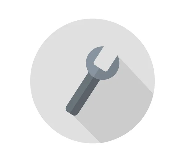 Wrench Icon White Background — Stock Vector