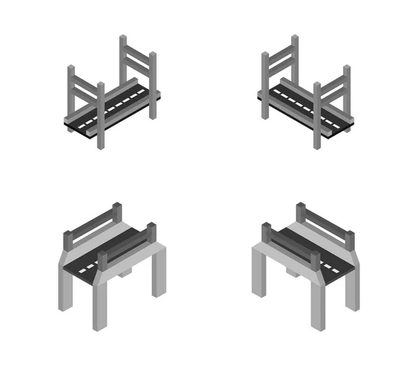 Brücke Symbol Auf Weißem Hintergrund — Stockvektor