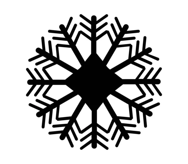 Snowflake Icon Illustrated Vector White Background — Διανυσματικό Αρχείο