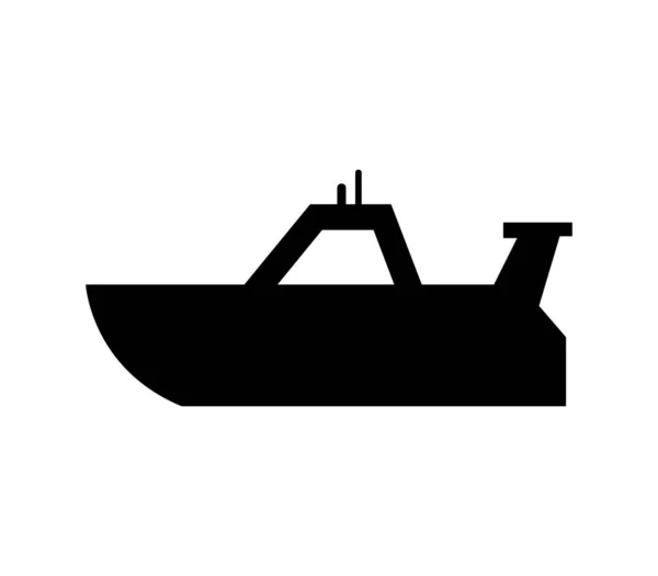 Ícone Barco Ilustrado Vetor Sobre Fundo Branco —  Vetores de Stock