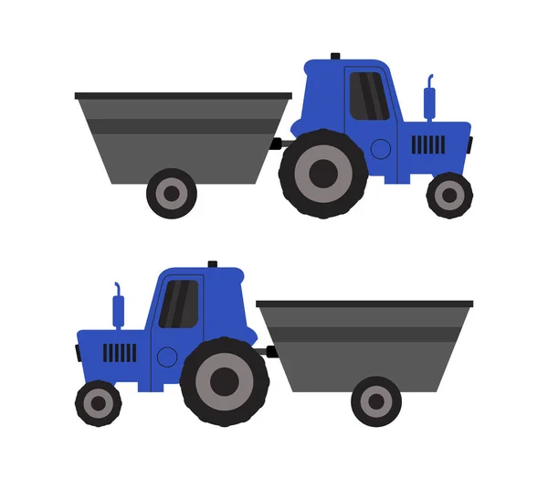 Ilustración Del Tractor Sobre Fondo Blanco — Vector de stock