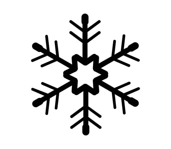 Snowflake Icon Illustrated Vector White Background — Διανυσματικό Αρχείο