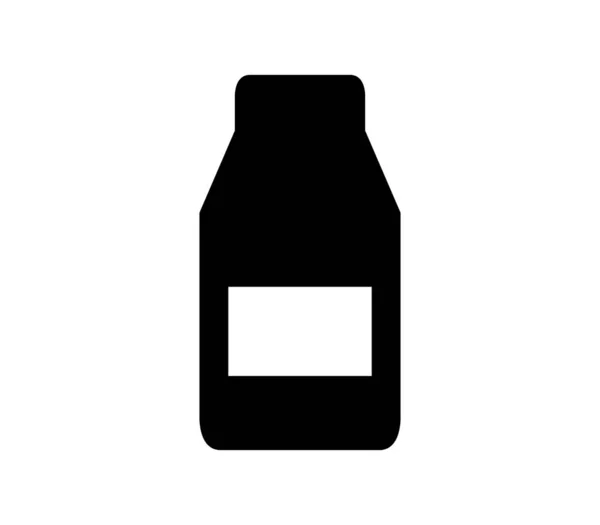 Bottle Ícone Plano Fundo Branco Ilustração Vetorial —  Vetores de Stock