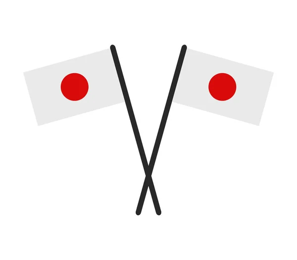 Japan flag landscape white on black vector background