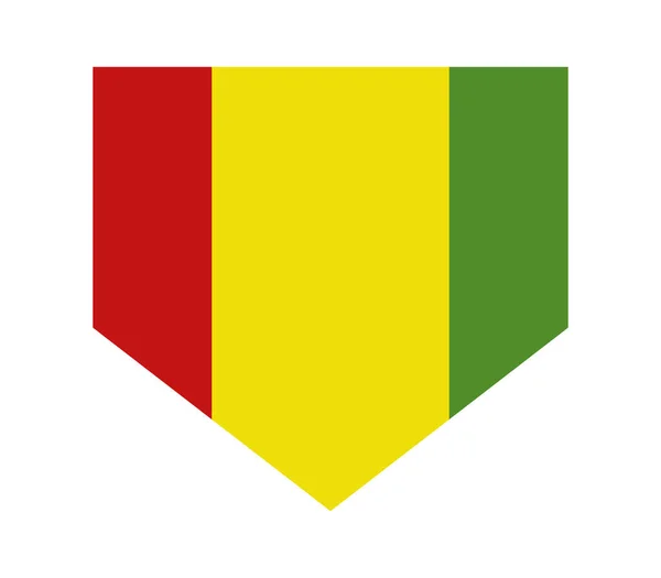 Guinea Vlajka Bílém Pozadí — Stockový vektor