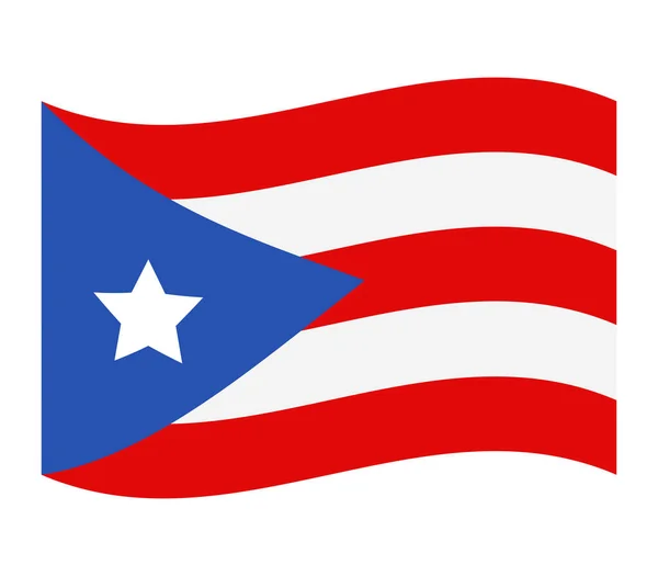 Bandera Puerto Rico Sobre Fondo Blanco — Archivo Imágenes Vectoriales