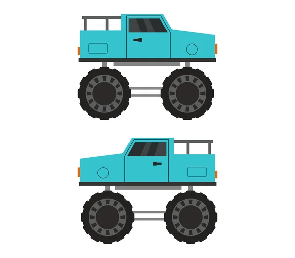 Monstertruck Een Witte Achtergrond — Stockvector