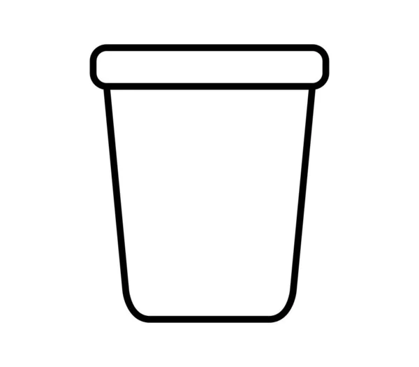 Bucket Icon White Background — Stock Vector