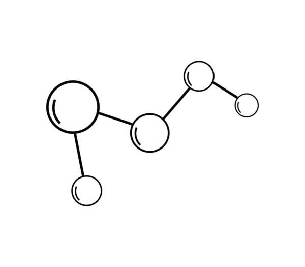 白い背景の分子アイコンは — ストックベクタ