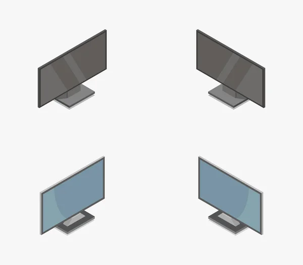 Illustrazione Televisiva Sfondo Bianco — Vettoriale Stock