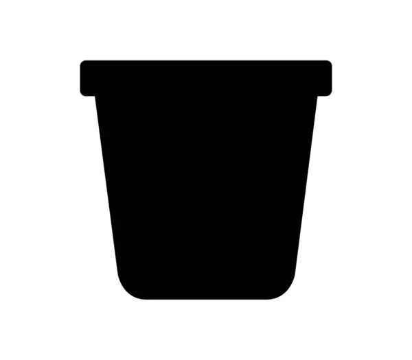 Flower Pot Flat Icon White Background Vector Illustration — 스톡 벡터