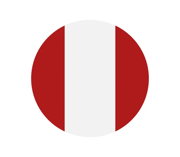 Flagge Von Peru Auf Weißem Hintergrund — Stockvektor