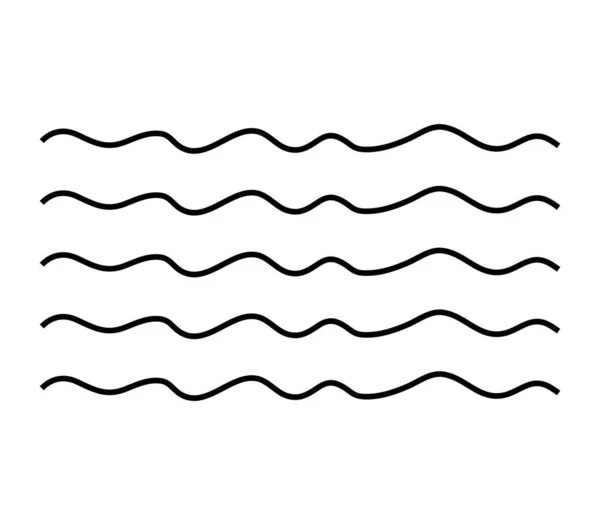 Beyaz arkaplanda deniz dalgaları simgesi