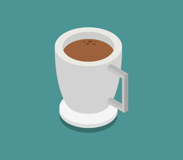 Beyaz Arkaplanda Kahve Fincanı Simgesi — Stok Vektör