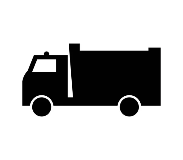 Ikona Ciężarówki Zilustrowana Wektorem Białym Tle — Wektor stockowy
