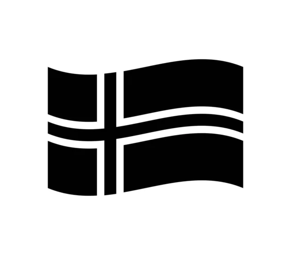 Drapeau Norway Sur Fond Blanc — Image vectorielle