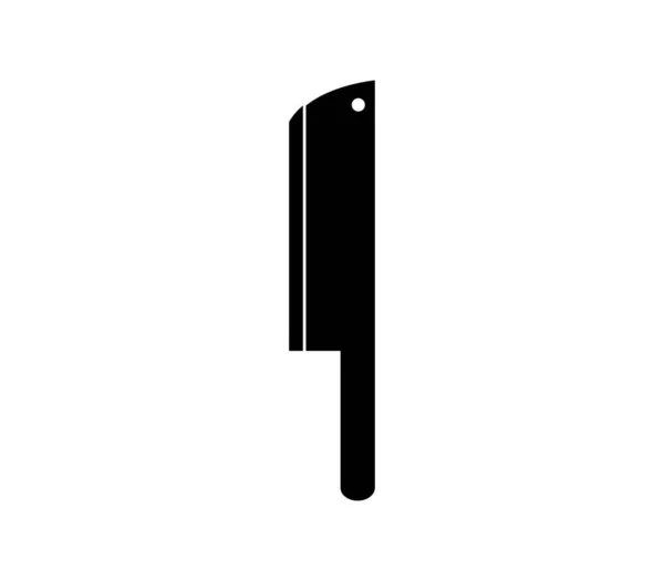Ikona Nože Bílém Pozadí — Stockový vektor