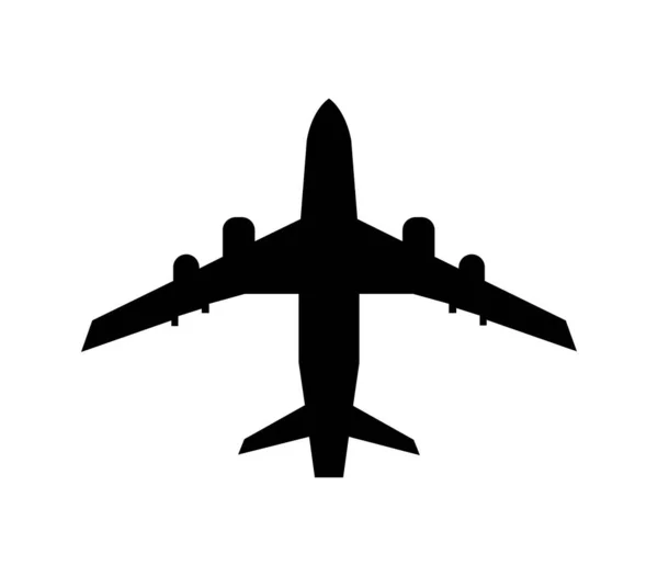 白色背景上矢量显示的飞机图标 — 图库矢量图片
