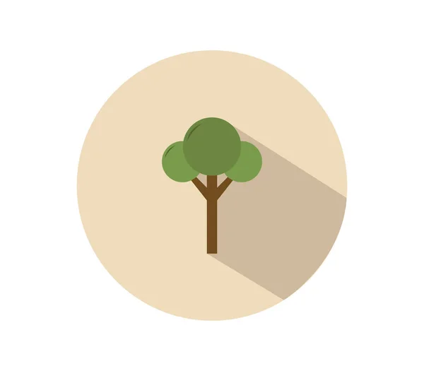 Beyaz Arkaplanda Ağaç Simgesi — Stok Vektör