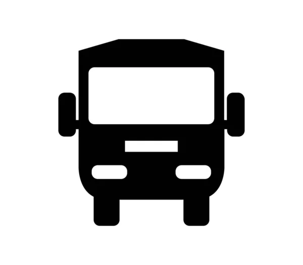 市バスのアイコンが白い背景にベクトルで示されています — ストックベクタ