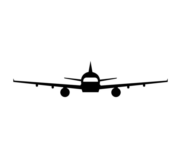 Ícone Avião Ilustrado Vetor Sobre Fundo Branco —  Vetores de Stock