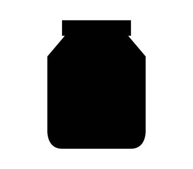 Beyaz arkaplanda kavanoz simgesi