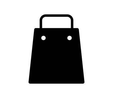 Beyaz bir arka plan alışveriş çantası simgesini