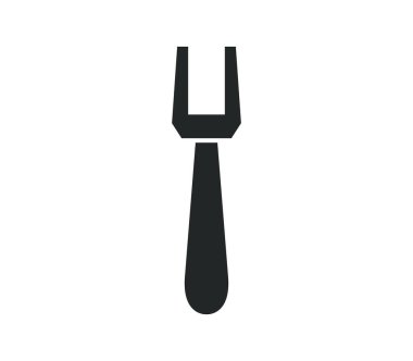 beyaz arkaplanda çatal simgesi