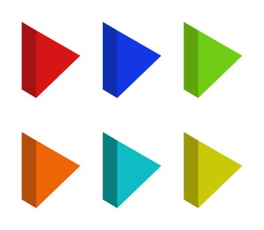 Beyaz arkaplanda ok simgesi