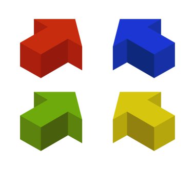 Beyaz arkaplanda ok simgesi