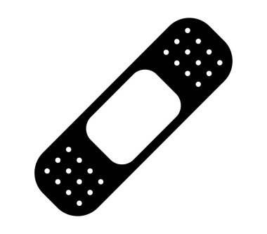 beyaz arkaplanda alçı simgesi, vektör illüstrasyonu