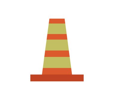 Beyaz arkaplanda trafik konisi simgesi