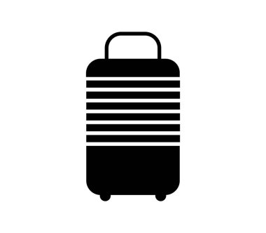 tatil valizi simgesi beyaz arkaplanda vektör ile gösterilmiştir