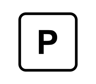 Beyaz arkaplanda park simgesi