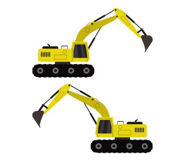 Beyaz arkaplanda kazıcı illüstrasyonu