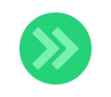 Beyaz arkaplanda ok simgesi