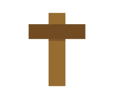 Beyaz arkaplanda dini haç simgesi